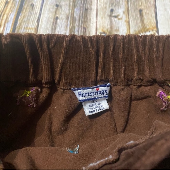 Hartstrings Brown Soft Corduroy Horse Equestrian Race Stretch Skirt - Picture 4 of 5